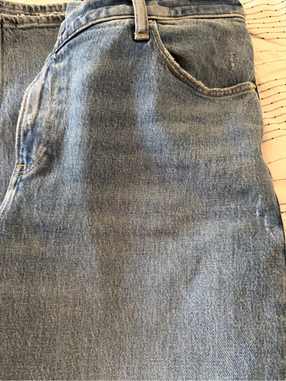 Abercrombie & Fitch Curve Light Blue 90 Straight leg Jeans - Picture 4 of 5